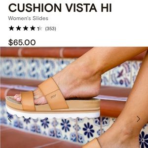 Reef Cushion Vista Hi size 9 in natural excellent condition